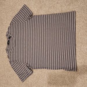 Men's Theory size Large Clean tee gray, white, black stripe